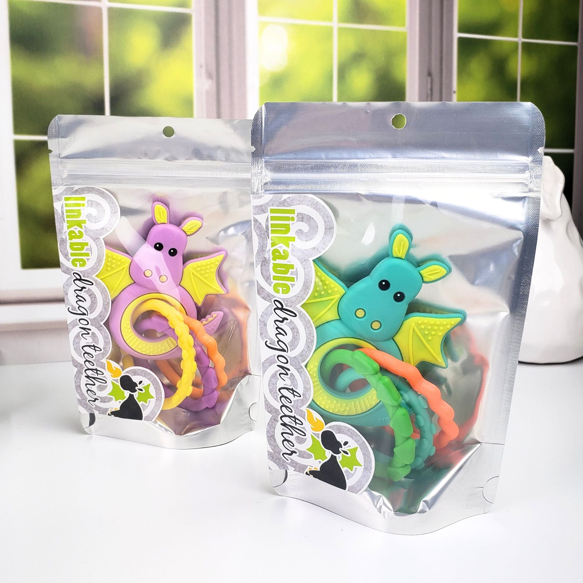 Linkable Dragon Teether - Purple  Linkable Dragon Teether - Purple