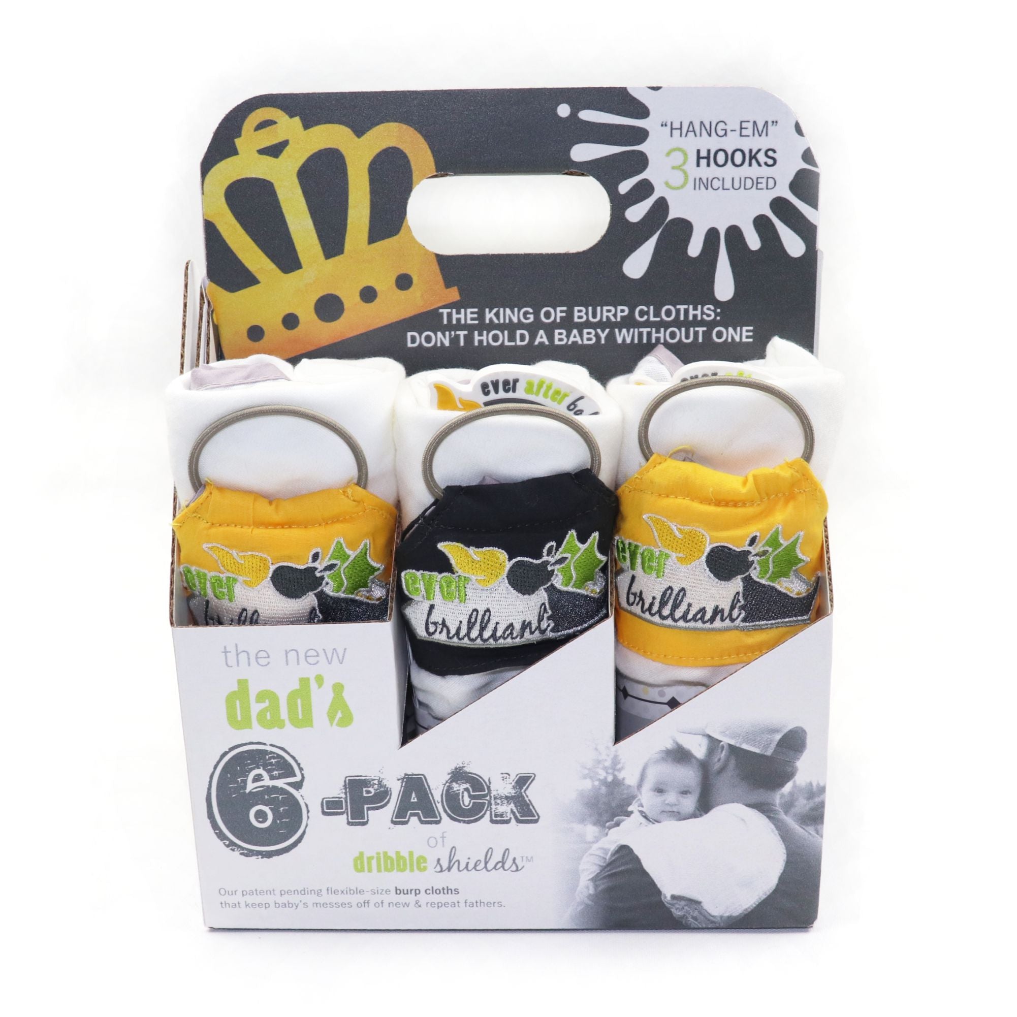 The New Dad's 6-Pack of Dribble Shields in Brilliant  The New Dad's 6-Pack of Dribble Shields in Brilliant