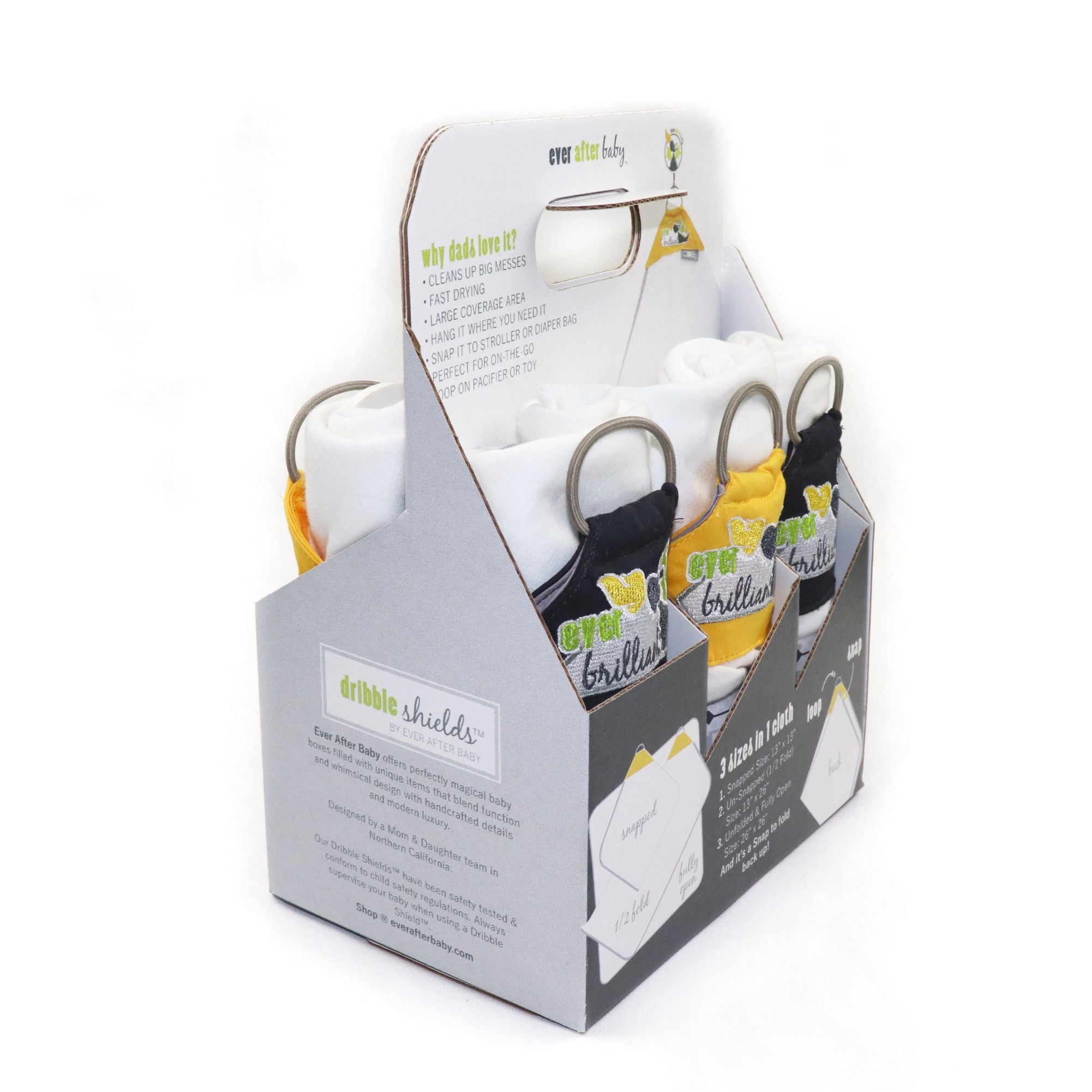 The New Dad's 6-Pack of Dribble Shields in Brilliant  The New Dad's 6-Pack of Dribble Shields in Brilliant