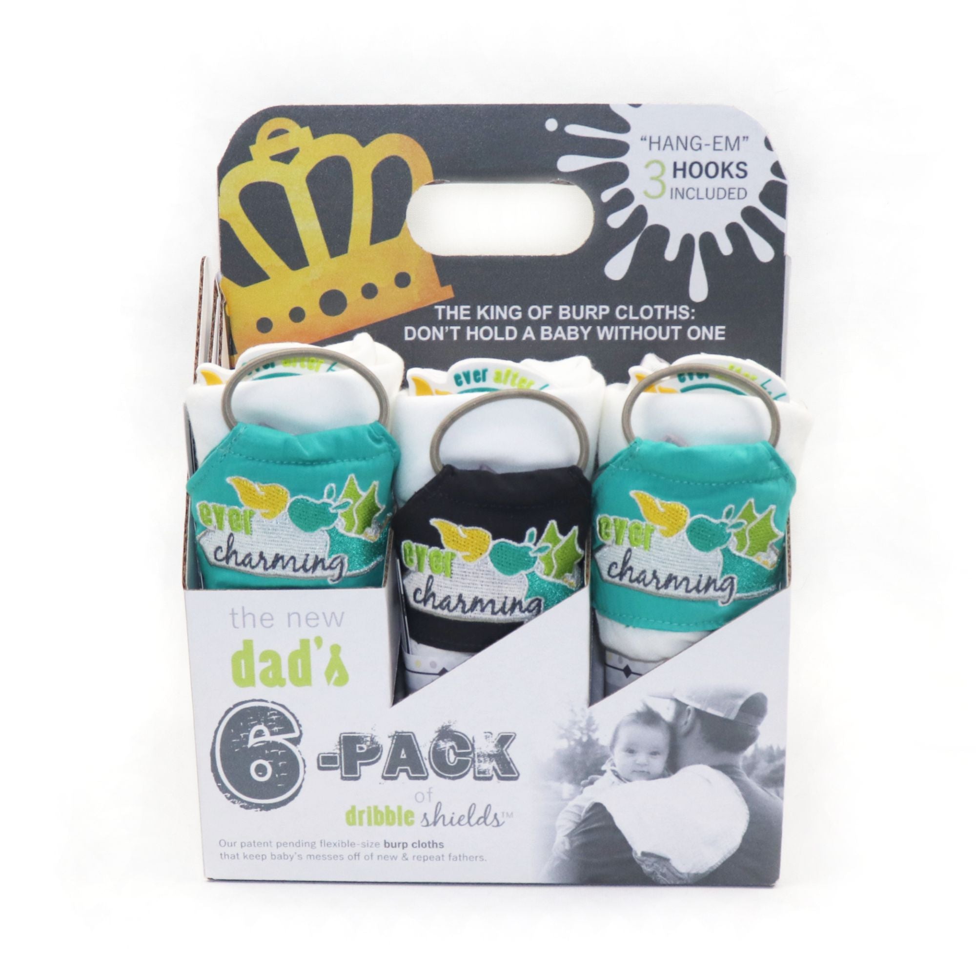 The New Dad's 6-Pack of Dribble Shields in Charming  The New Dad's 6-Pack of Dribble Shields in Charming
