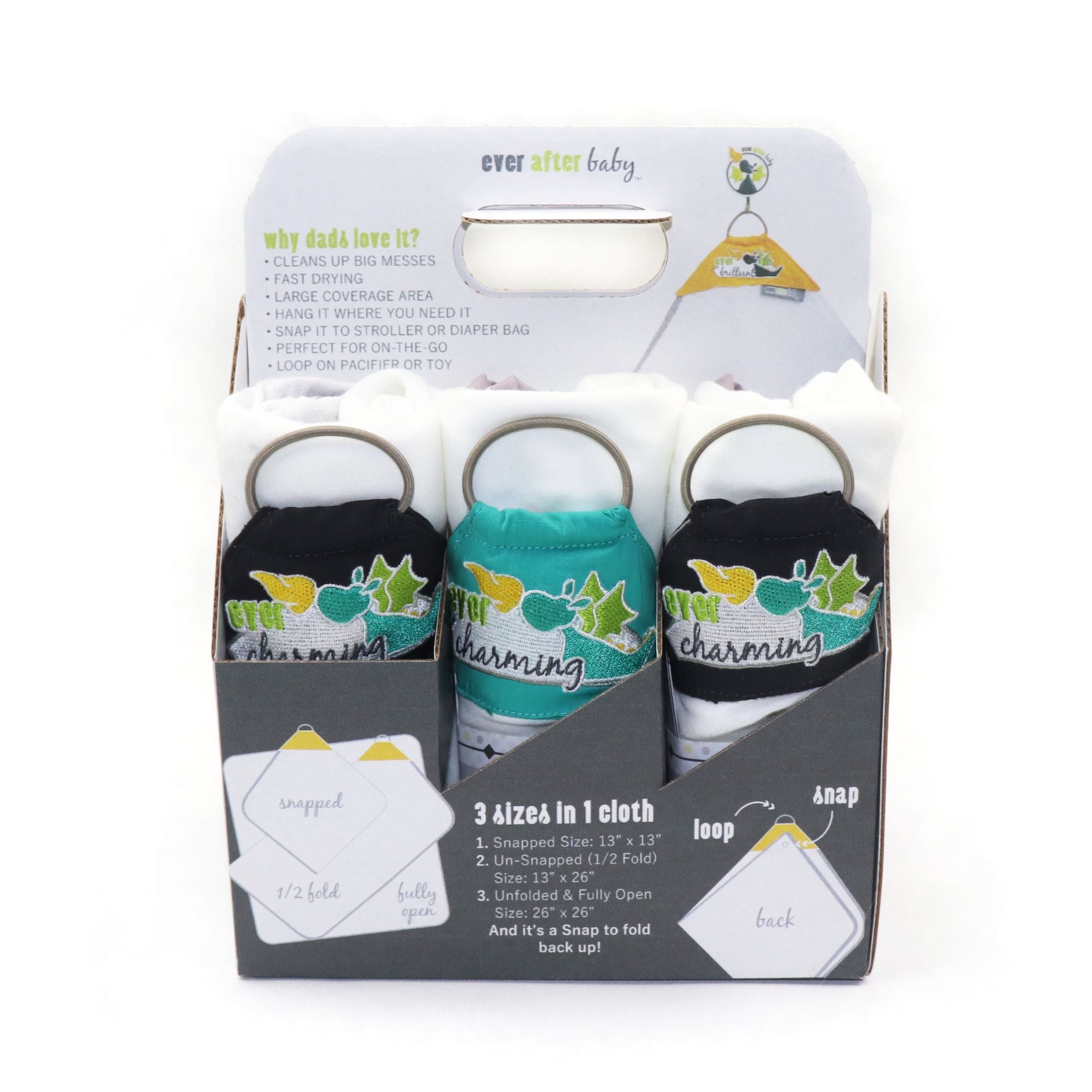 The New Dad's 6-Pack of Dribble Shields in Charming  The New Dad's 6-Pack of Dribble Shields in Charming