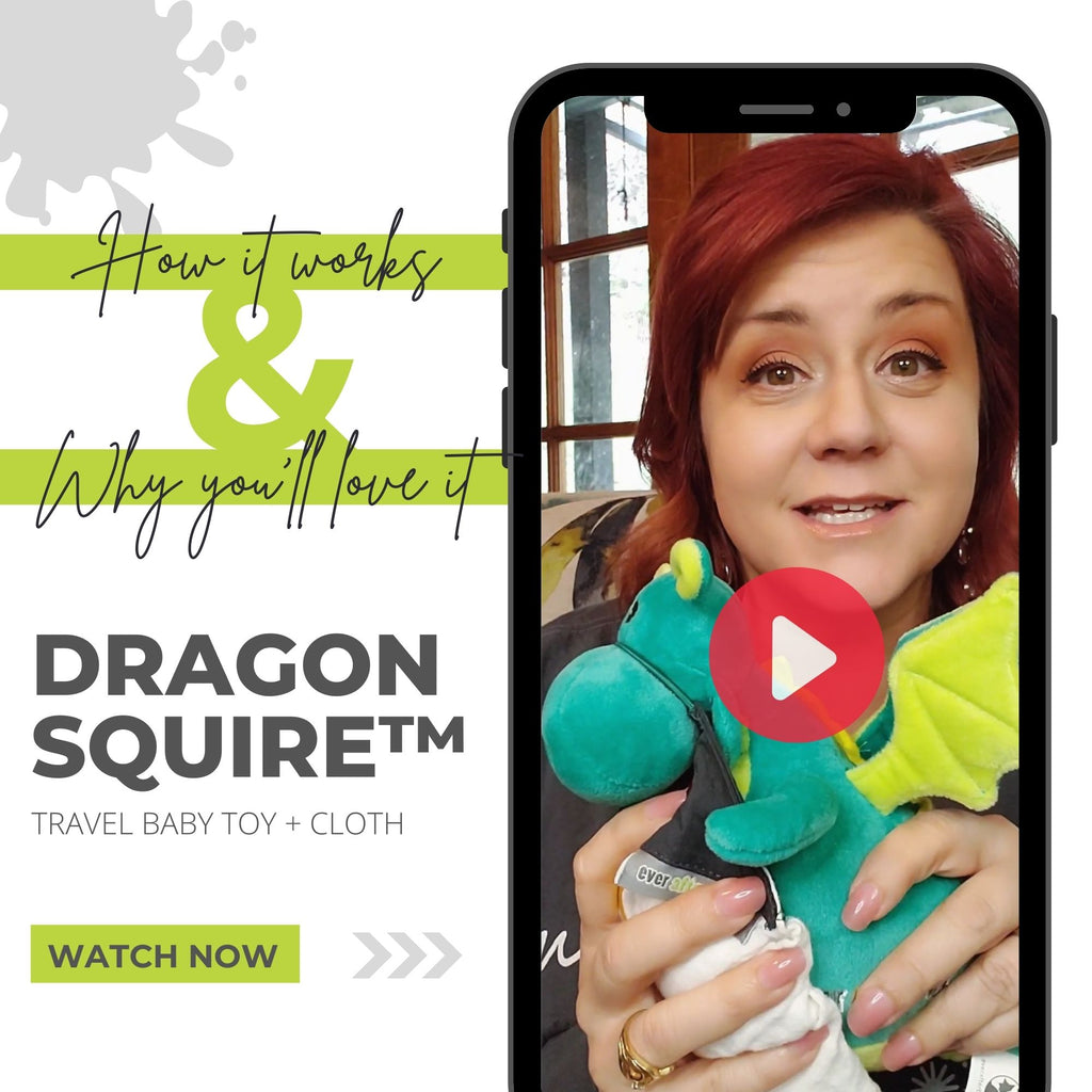 Dragon Squire Travel Toy + Multipurpose Cloth (Teal)  Dragon Squire Travel Toy + Multipurpose Cloth (Teal)