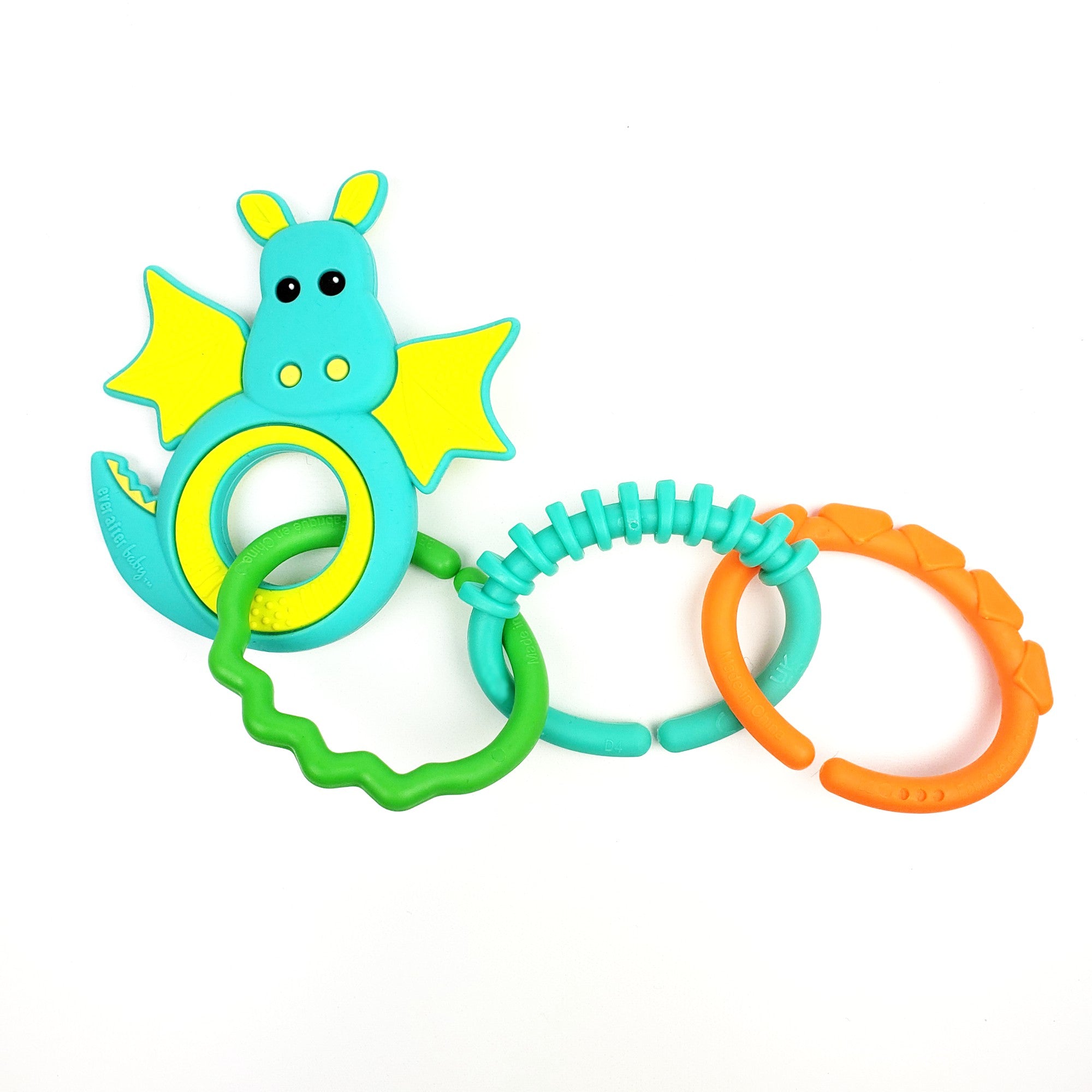 Linkable Dragon Teether - Teal  Linkable Dragon Teether - Teal