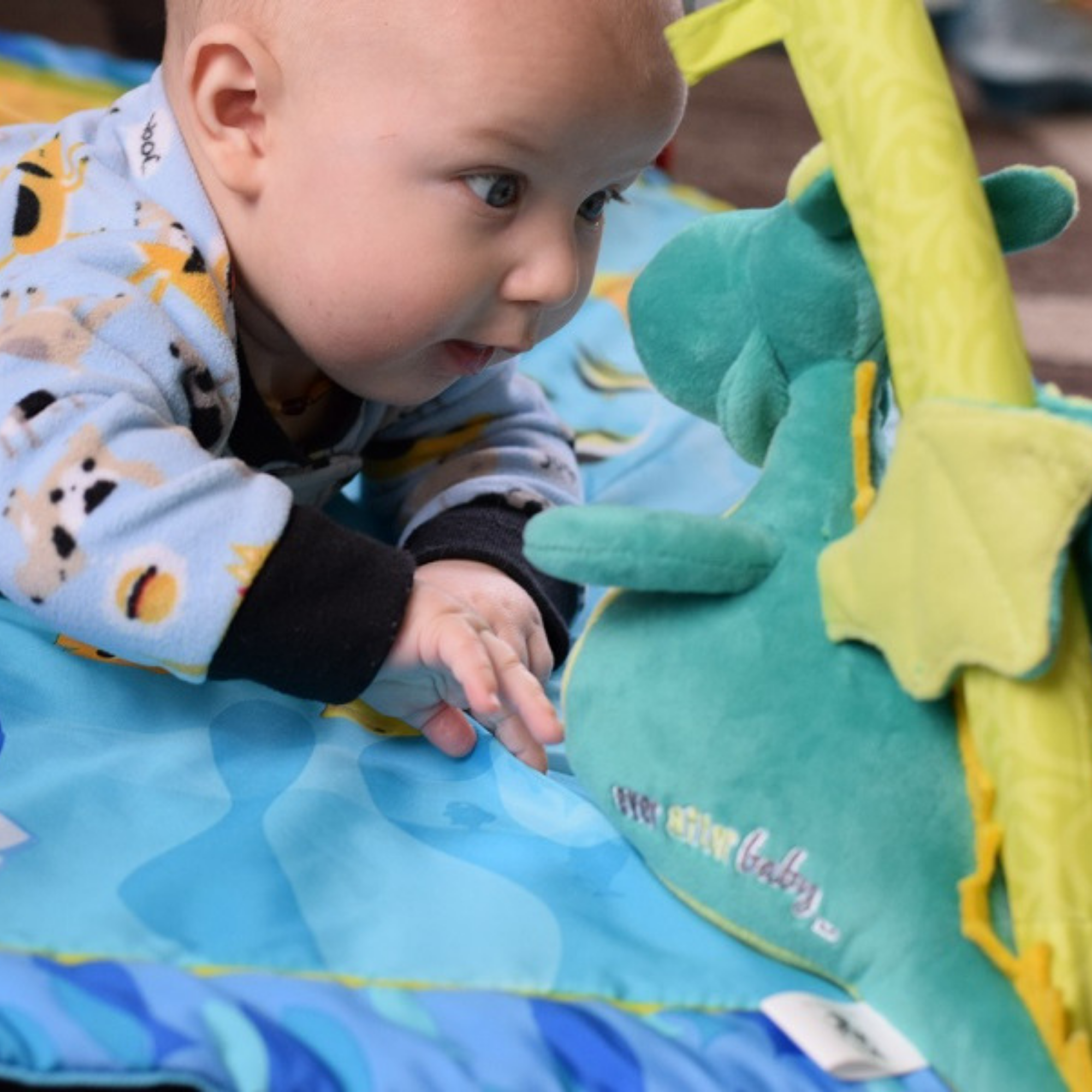 Dragon Squire Travel Toy + Multipurpose Cloth (Teal)  Dragon Squire Travel Toy + Multipurpose Cloth (Teal)
