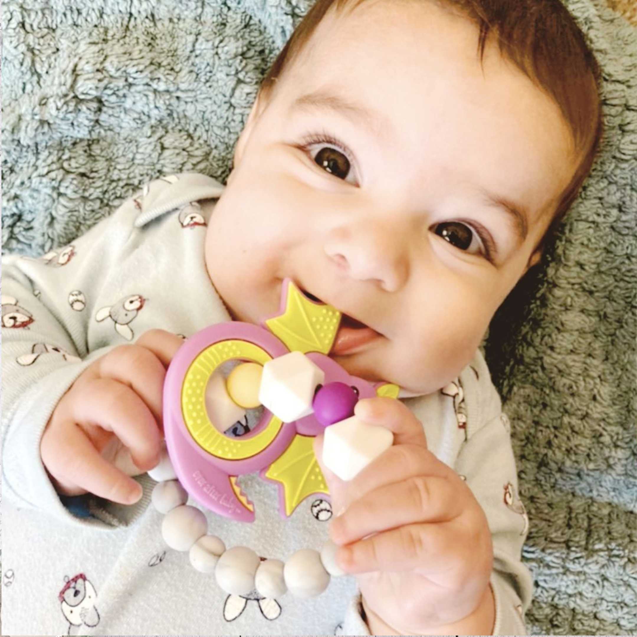 Linkable Dragon Teether - Teal  Linkable Dragon Teether - Teal