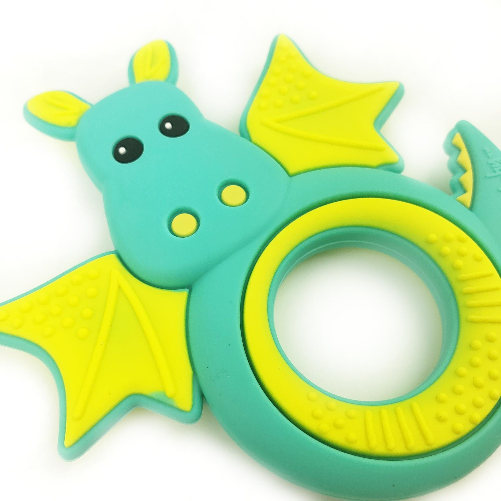 Linkable Dragon Teether - Teal  Linkable Dragon Teether - Teal