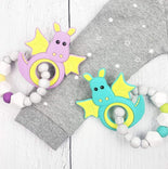 Dragon Teething Ring - Teal  Dragon Teething Ring - Teal
