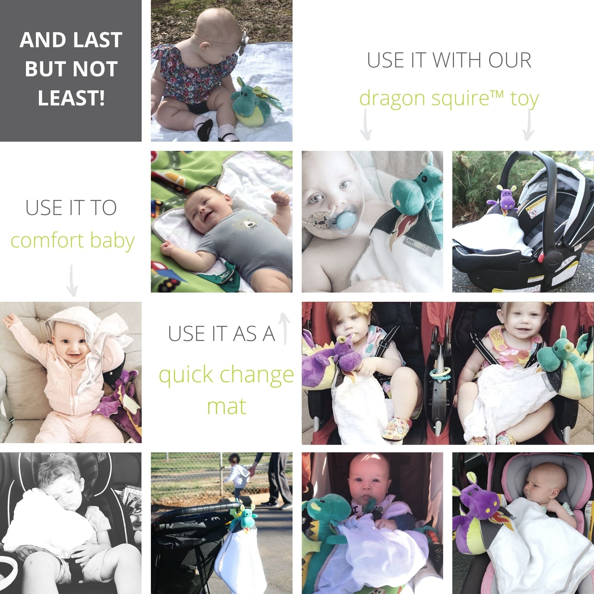 Dribble Shield™ Burp Cloths 4-pack Gift Set in Brilliant  Dribble Shield™ Burp Cloths 4-pack Gift Set in Brilliant