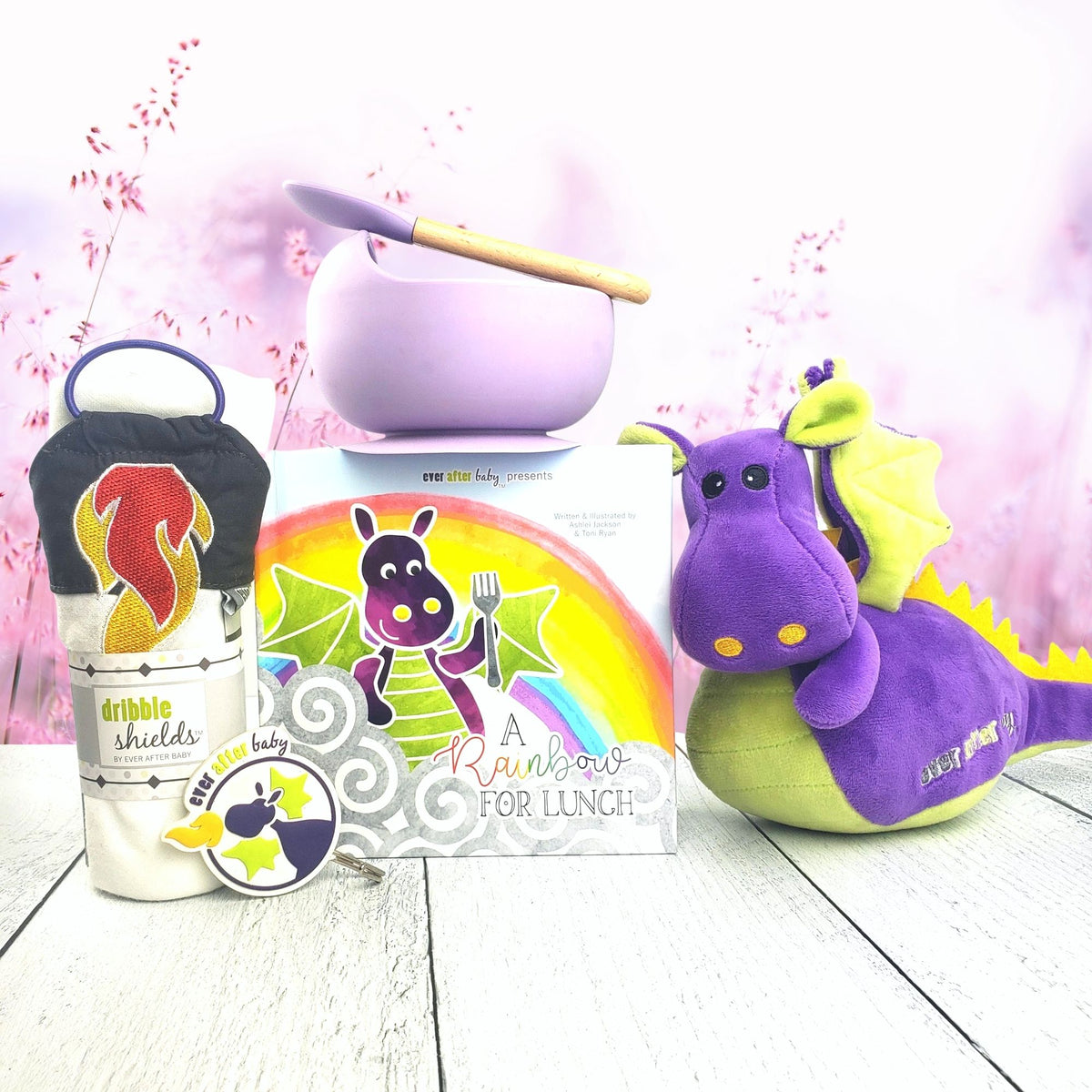 Magic Stay-put Baby Bowl & Spoon Set in Enchanted Purple – Ever After Baby