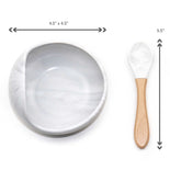 Magic Stay-put Baby Bowl & Spoon Set in Brilliant Gray  Magic Stay-put Baby Bowl & Spoon Set in Brilliant Gray