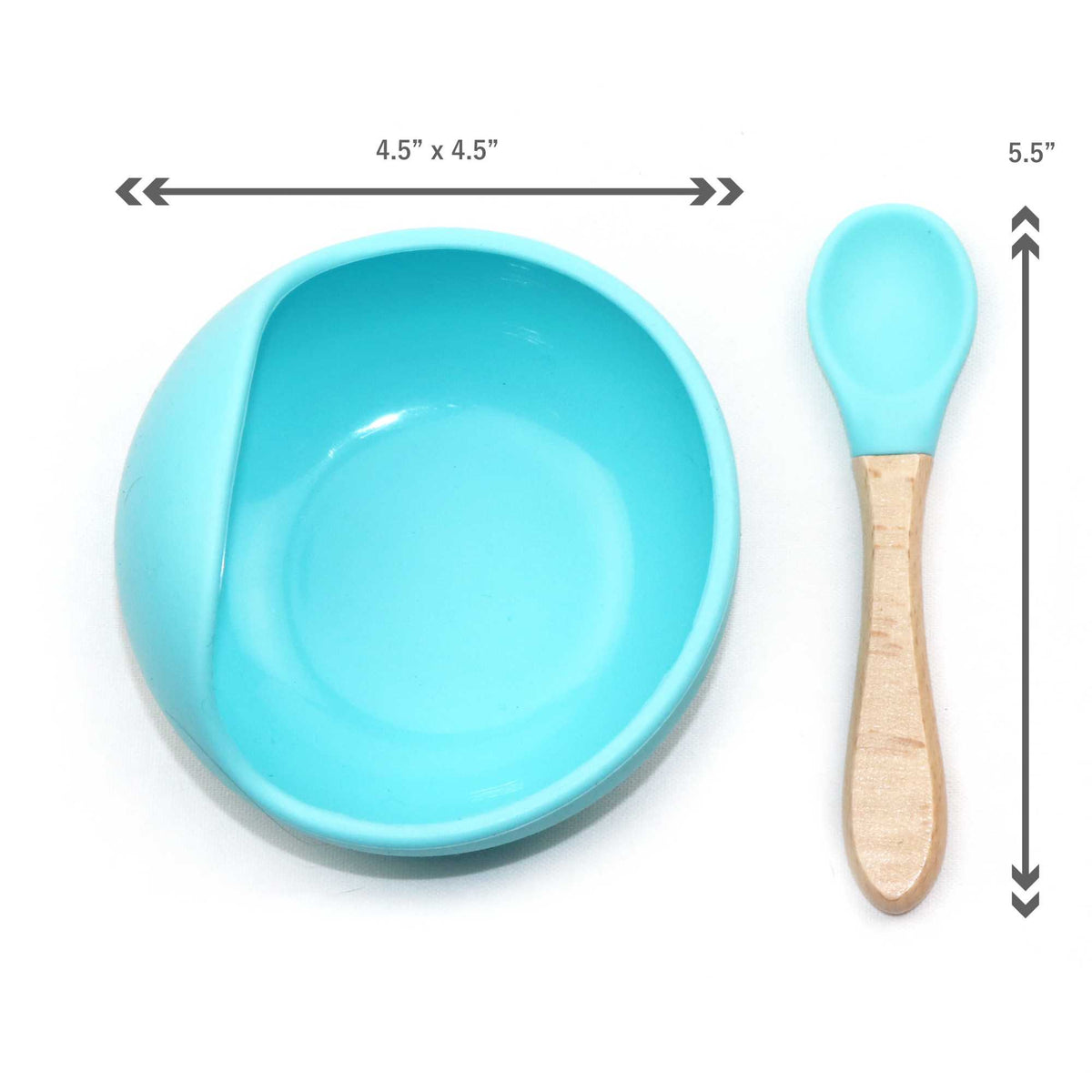 Magic Stay-put Baby Bowl & Spoon Set in Charming Teal – Ever After Baby