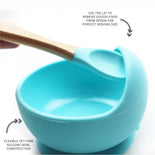 Magic Stay-put Baby Bowl & Spoon Set in Brilliant Gray  Magic Stay-put Baby Bowl & Spoon Set in Brilliant Gray