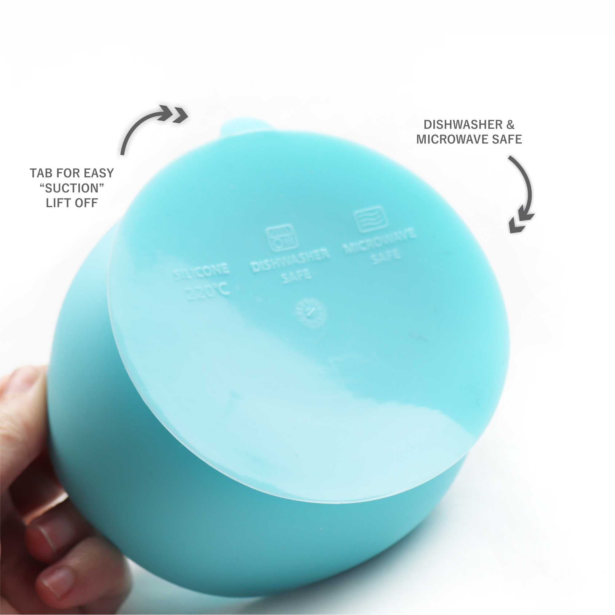 Magic Stay-put Baby Bowl & Spoon Set in Charming Teal  Magic Stay-put Baby Bowl & Spoon Set in Charming Teal