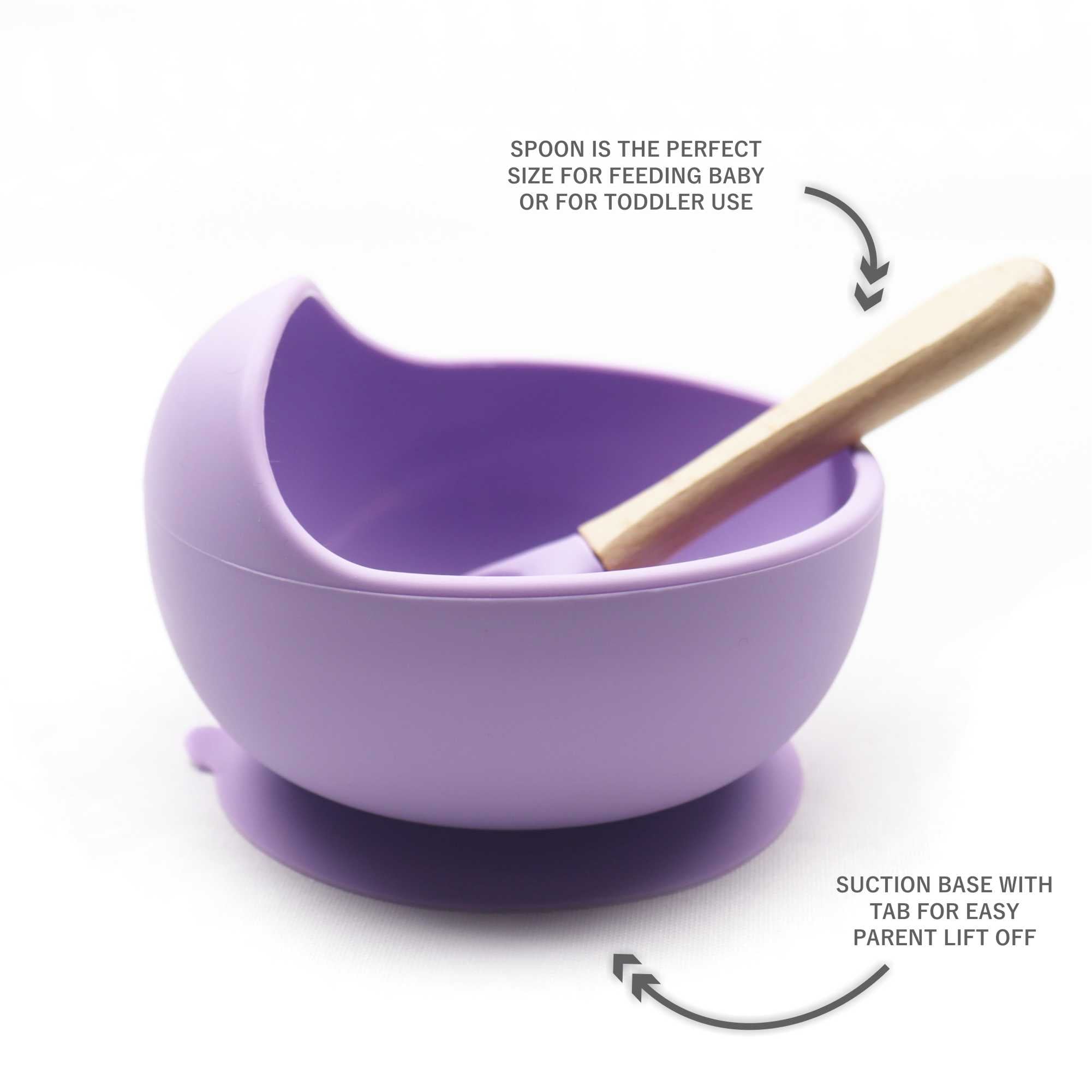 Magic Stay-put Baby Bowl & Spoon Set in Enchanted Purple  Magic Stay-put Baby Bowl & Spoon Set in Enchanted Purple