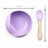 Magic Stay-put Baby Bowl & Spoon Set in Enchanted Purple  Magic Stay-put Baby Bowl & Spoon Set in Enchanted Purple