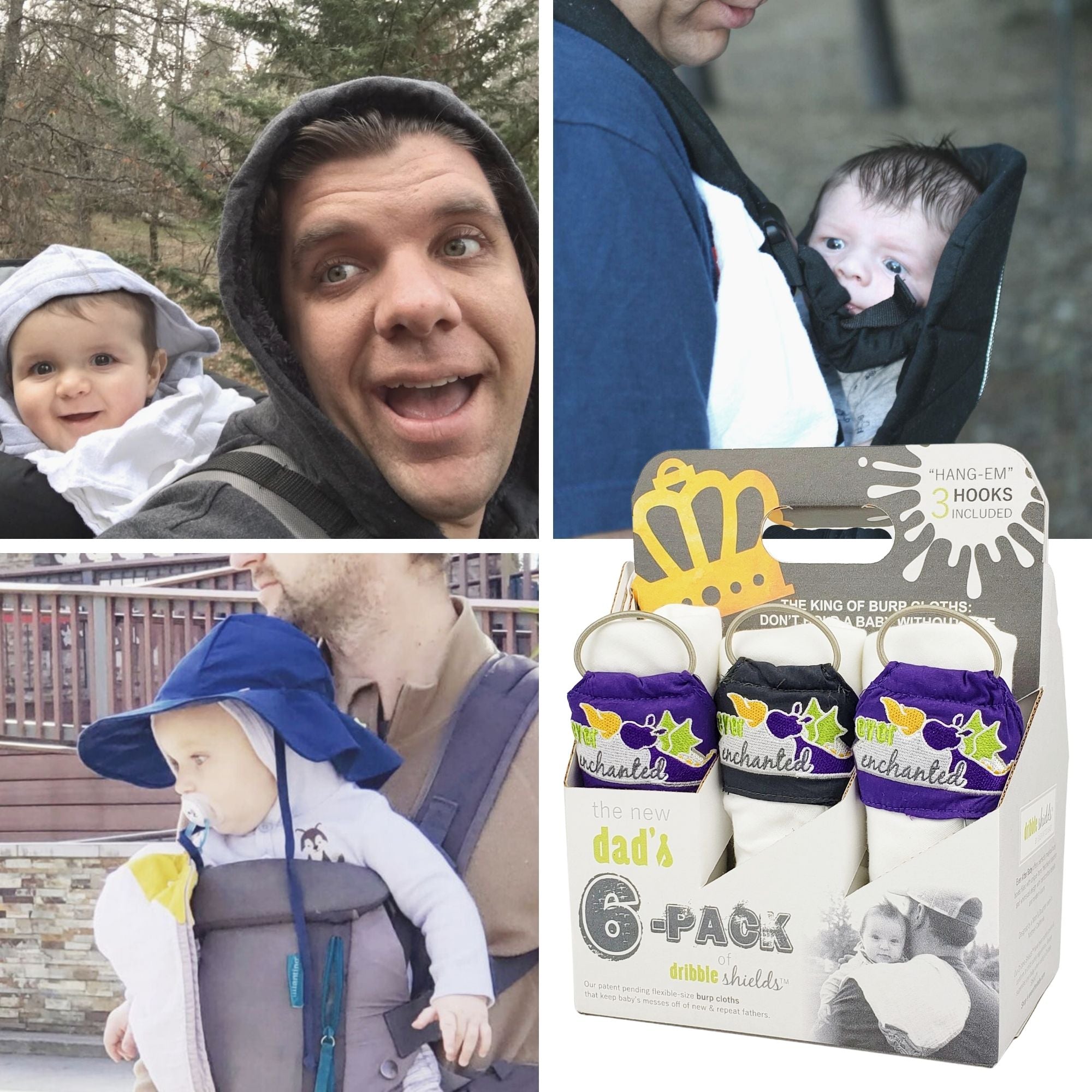 The New Dad's 6-Pack of Dribble Shields in Enchanted  The New Dad's 6-Pack of Dribble Shields in Enchanted