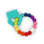 Owl Teething Ring in Charming Teal  Owl Teething Ring in Charming Teal