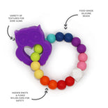 Owl Teething Ring in Enchanted Purple  Owl Teething Ring in Enchanted Purple