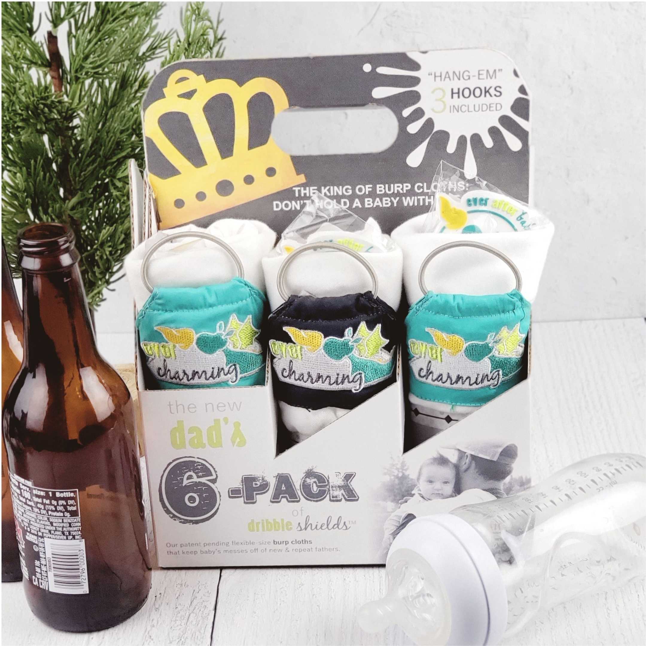 The New Dad's 6-Pack of Dribble Shields in Charming  The New Dad's 6-Pack of Dribble Shields in Charming