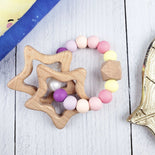 Star Rattle Teething Ring - Purple Pink  Star Rattle Teething Ring - Purple Pink