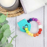 Owl Teething Ring in Charming Teal  Owl Teething Ring in Charming Teal