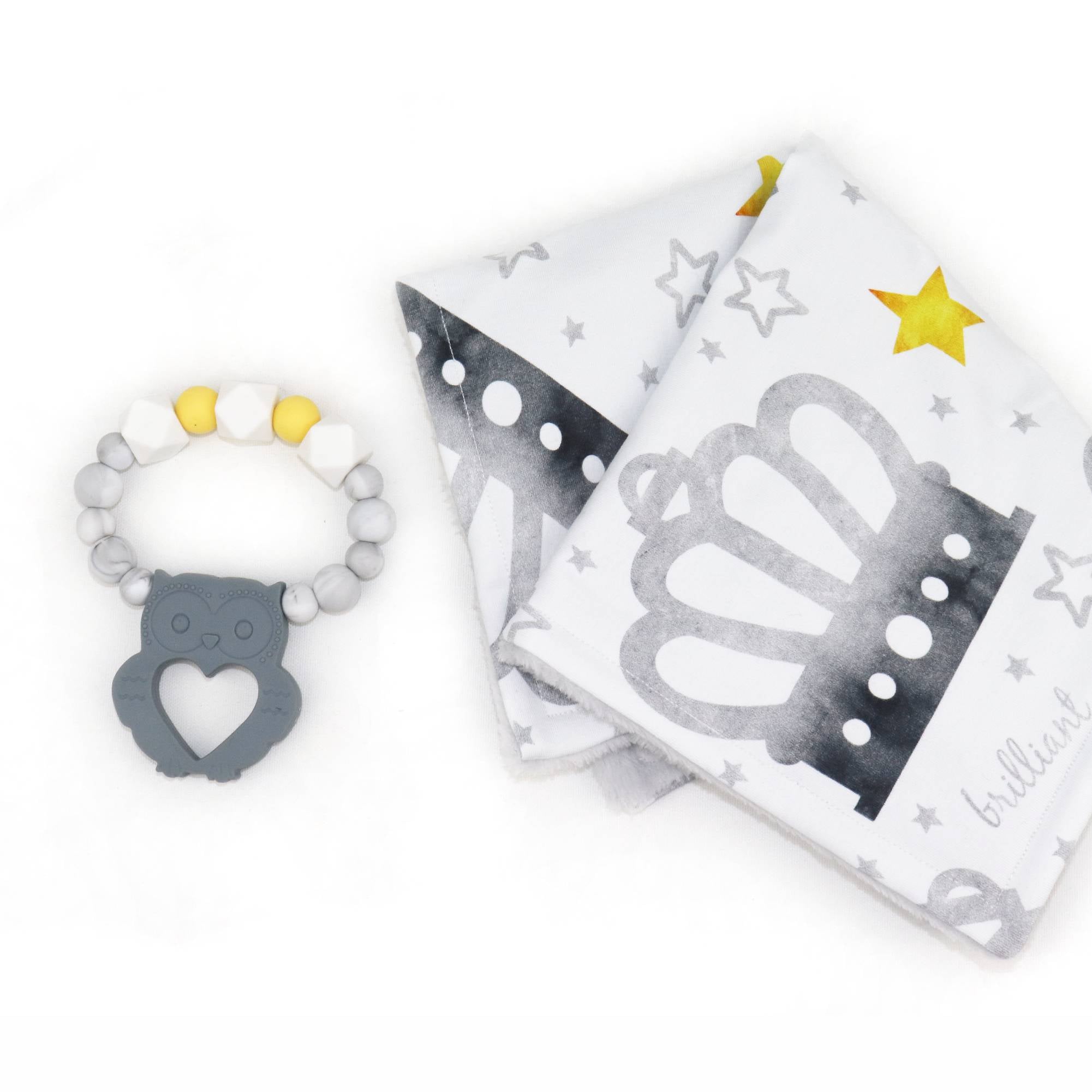 Teether + Lovey Blanket Combo  Teether + Lovey Blanket Combo
