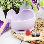 Magic Stay-put Baby Bowl & Spoon Set in Enchanted Purple